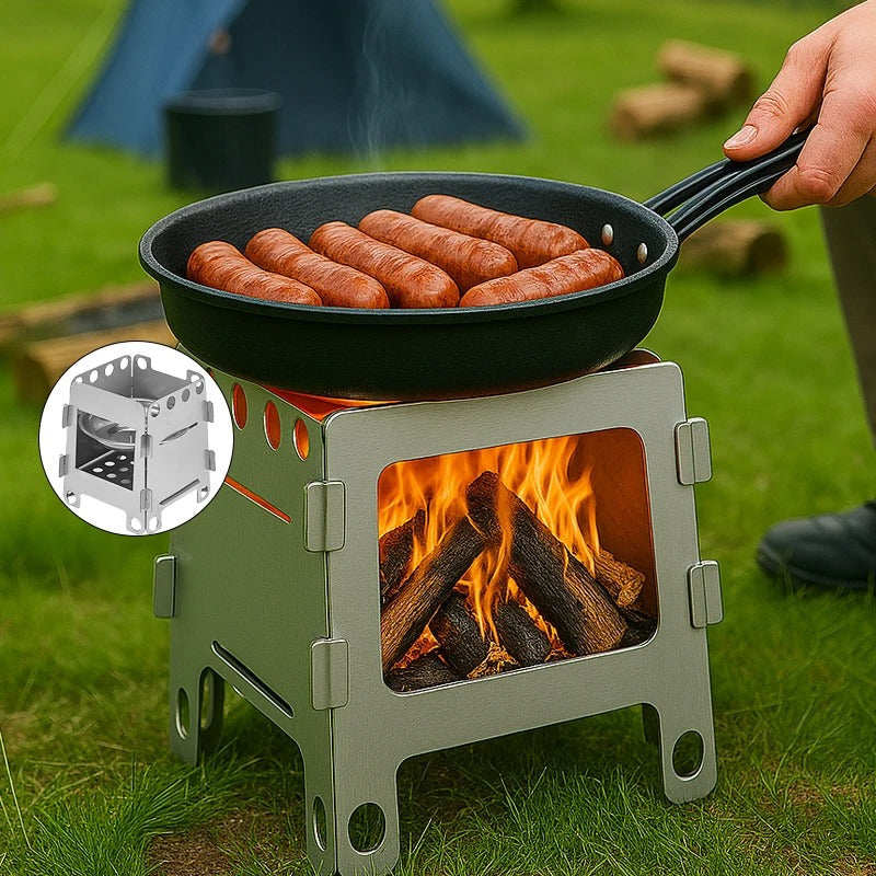 Stainless Steel Portable Camping Stove – Dual Fuel Outdoor Burner
