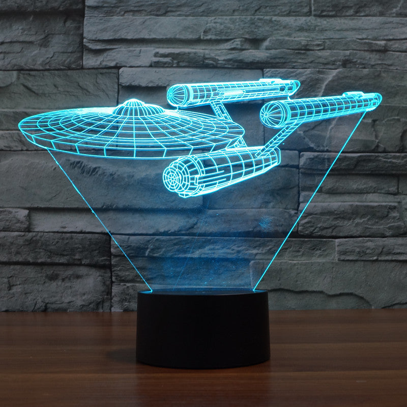 NovaVoyage 3D Spaceship Illusion Lamp