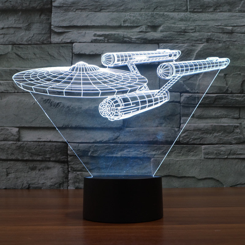 NovaVoyage 3D Spaceship Illusion Lamp