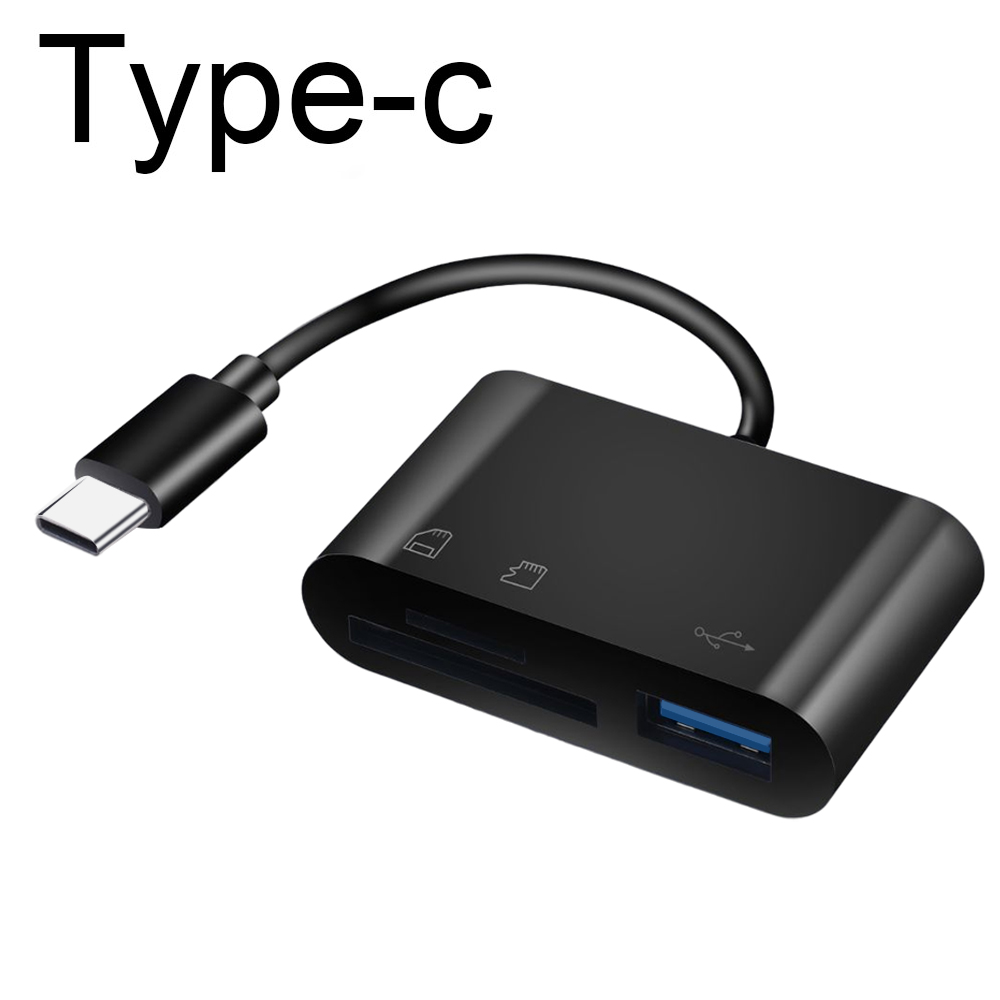 3-in-1 USB-C Memory Card Reader with OTG Support