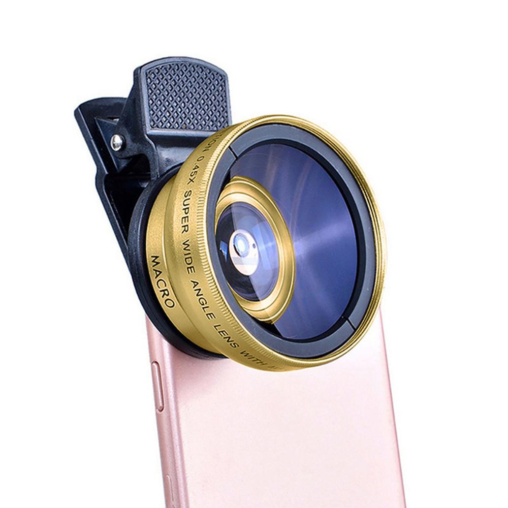 2-in-1 Phone Camera Lens Kit with Wide & Macro