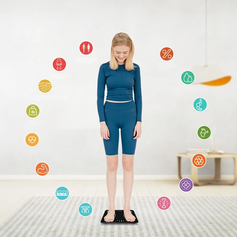 Smart Body Composition Scale with Bluetooth and WiFi