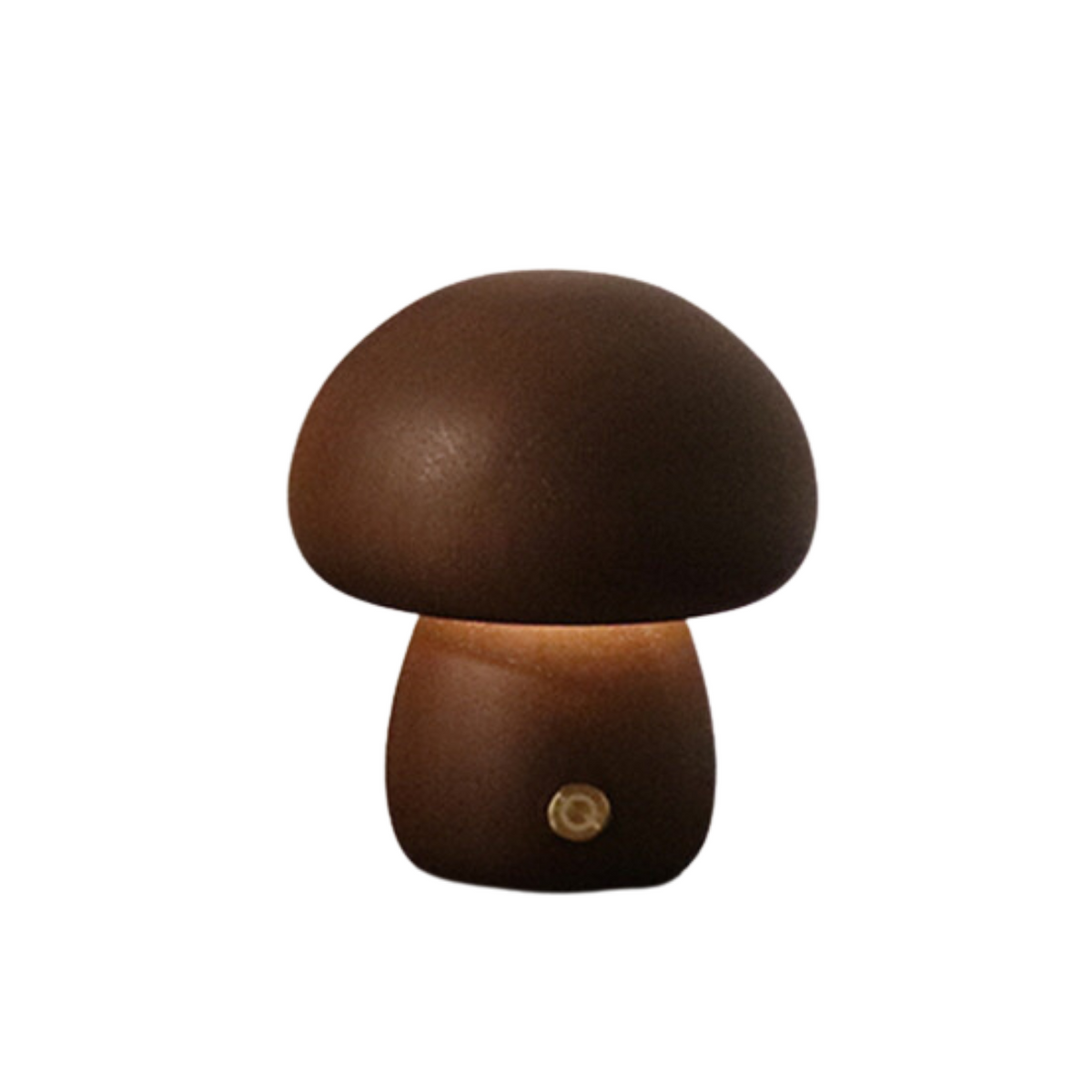 WoodMush Glow Table Lamp | Vintage Wooden Mushroom LED Light