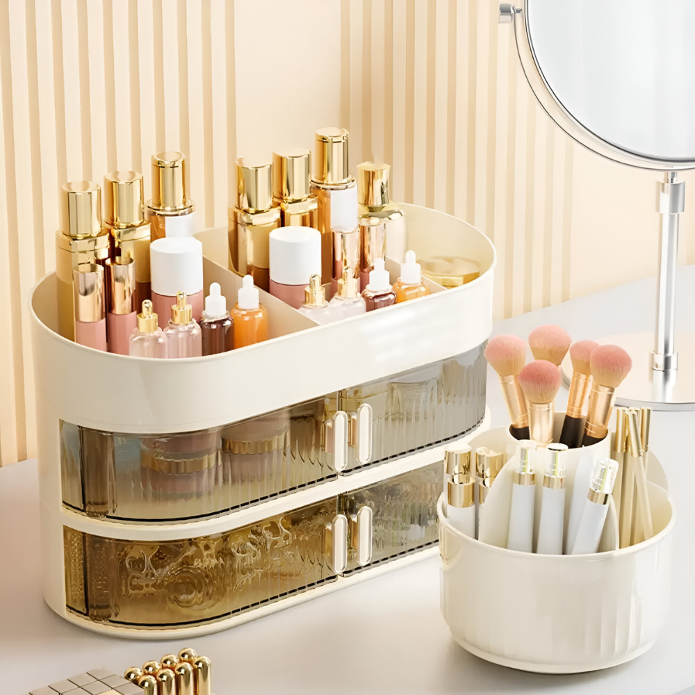 360° Rotating Makeup Organizer Cosmetic Storage Box