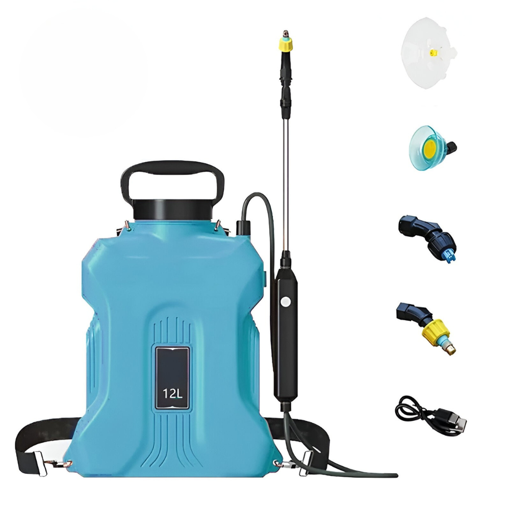 Electric Backpack Sprayer 12L High-Pressure Garden Pump