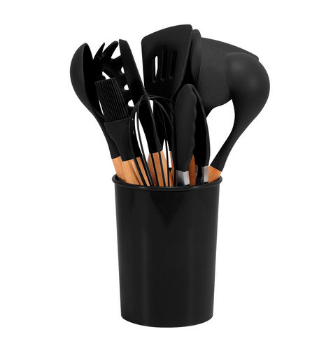 EcoSilk Silicone Utensil Set | 12-Piece Heat-Resistant Kitchen Tools