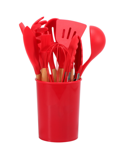 EcoSilk Silicone Utensil Set | 12-Piece Heat-Resistant Kitchen Tools