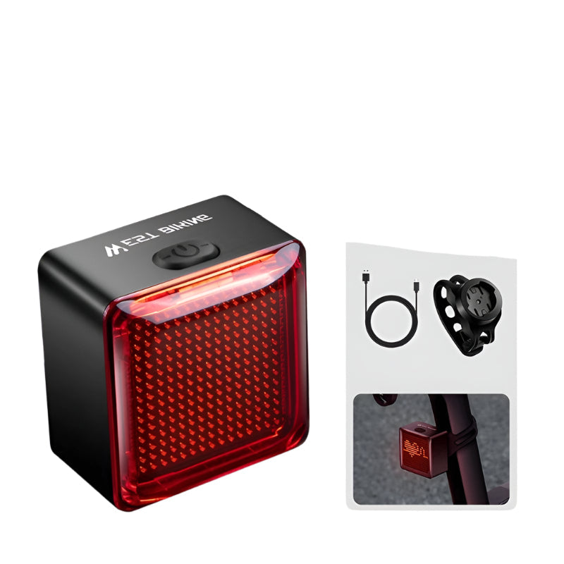 Waterproof Smart Pixel LED Bicycle Taillight – Brake Sensing & USB Rechargeable