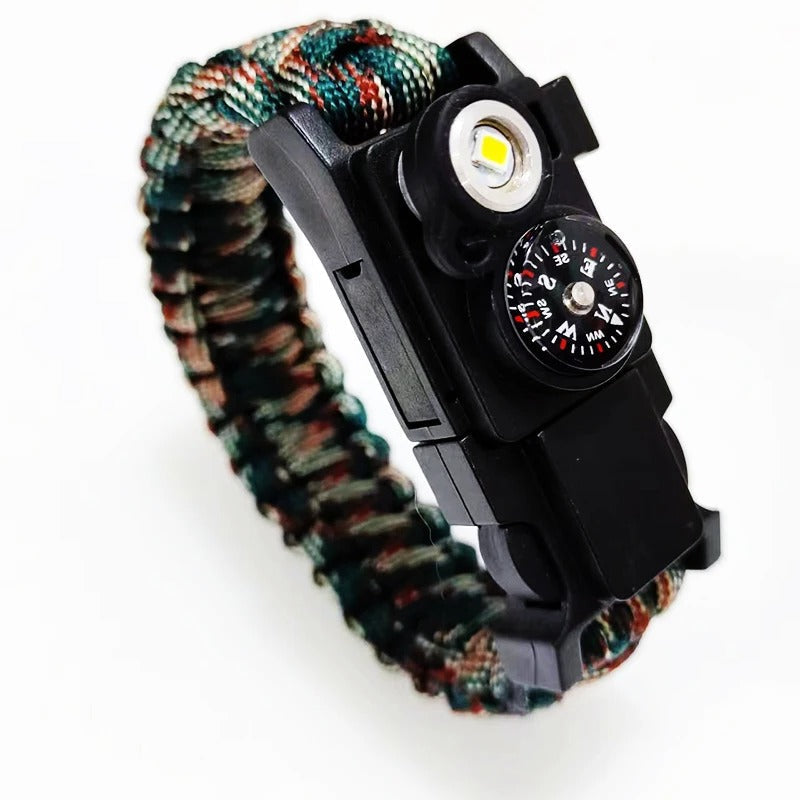 Waterproof Survival Paracord Bracelet with LED Light