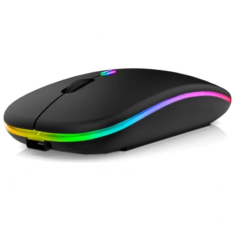 Wireless RGB Bluetooth Mouse with Silent Clicks & Rechargeable Battery

