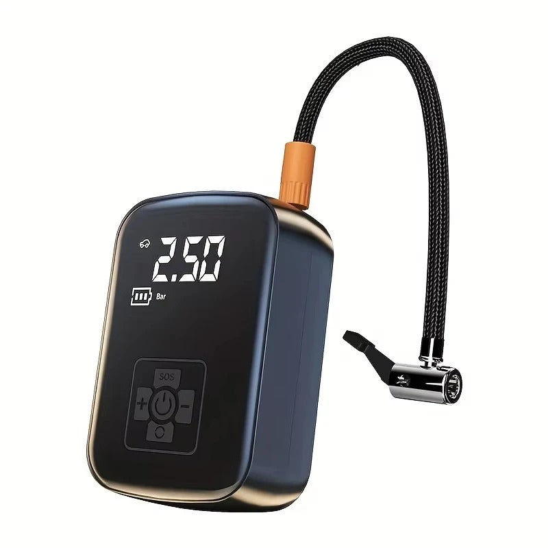 Wireless & Wired Car Tire Inflator – Electric Air Compressor Pump for Car, Motorcycle, Bicycle, Boat, and Sports Balls