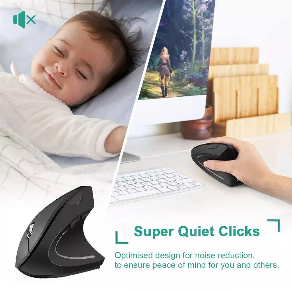 Ergonomic Wireless Vertical Mouse with Adjustable DPI Settings