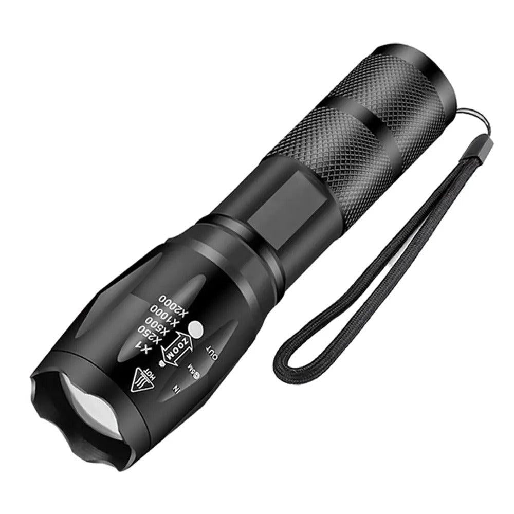 Zoomable High-Power LED Camping Torch – Waterproof Flashlight

