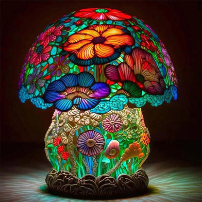 Charming Stained Glass Table Lamp – Vintage Decorative Lighting