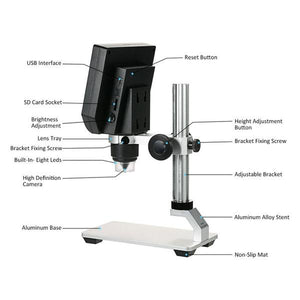 600X Portable Digital Microscope with LED Light & High Magnification