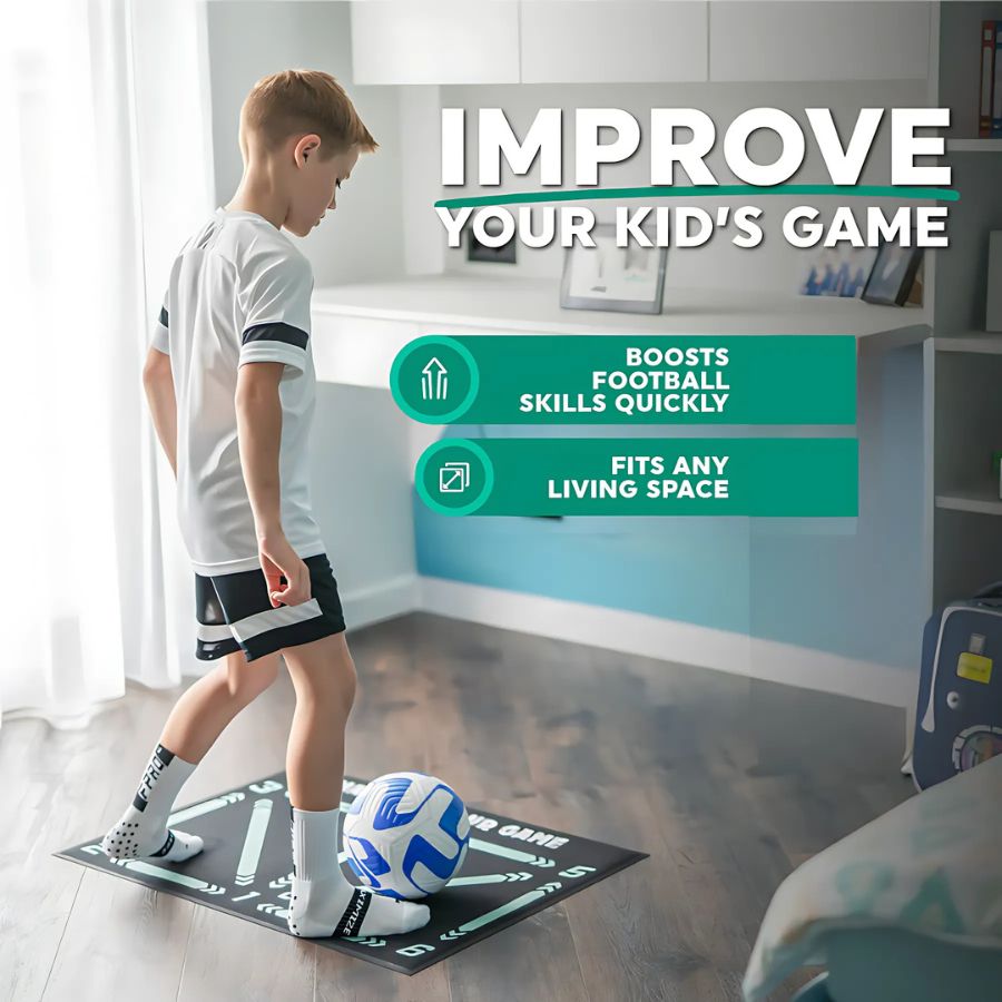 Football Training Mat with Video Drills Program