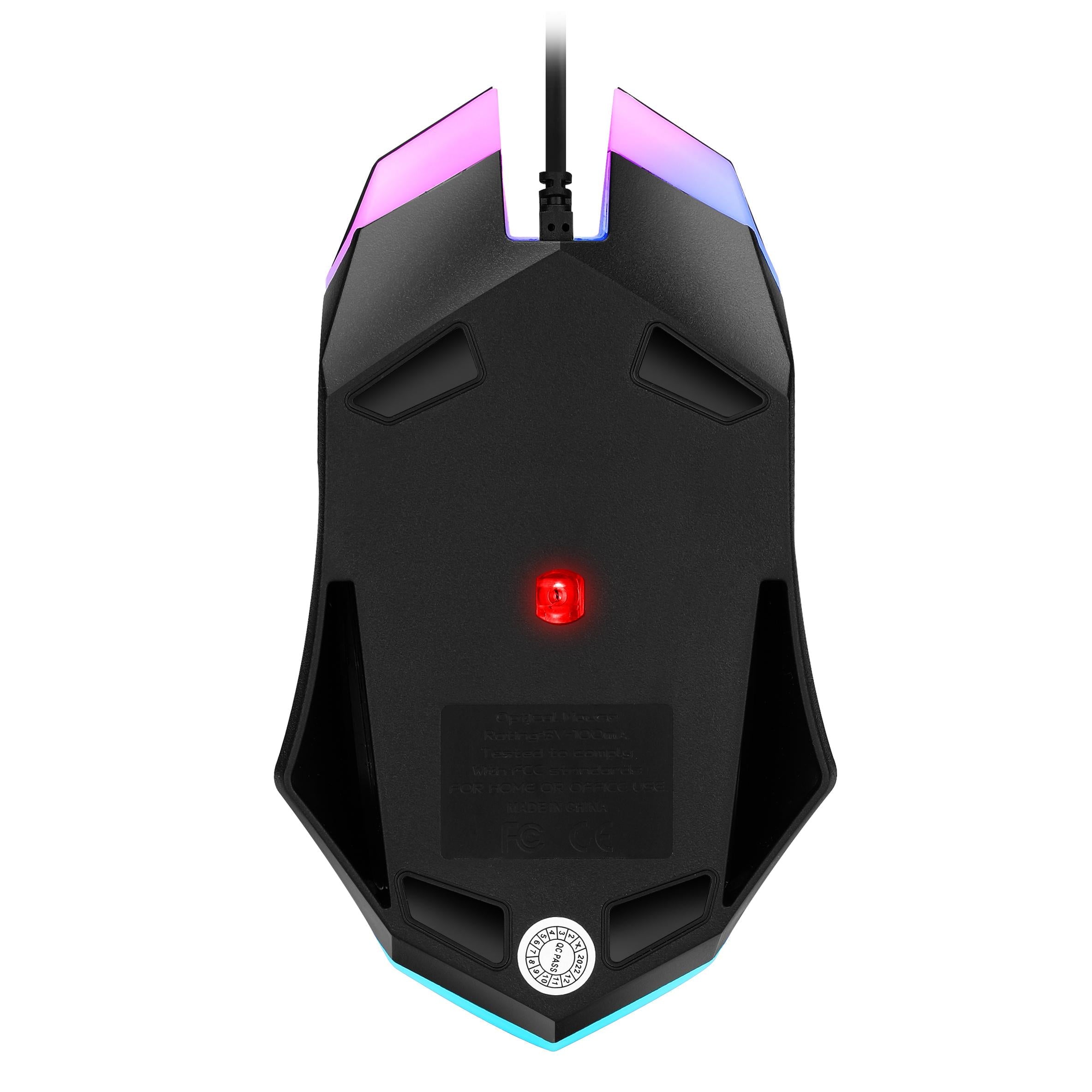 RGB Wired Gaming Mouse with 3 Buttons & Precision Tracking
