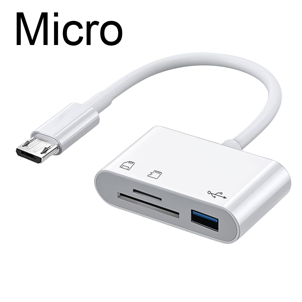 3-in-1 USB-C Memory Card Reader with OTG Support