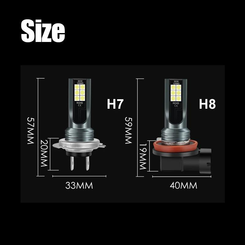 H7 H11 LED Headlight Bulbs 6500K 80W Set