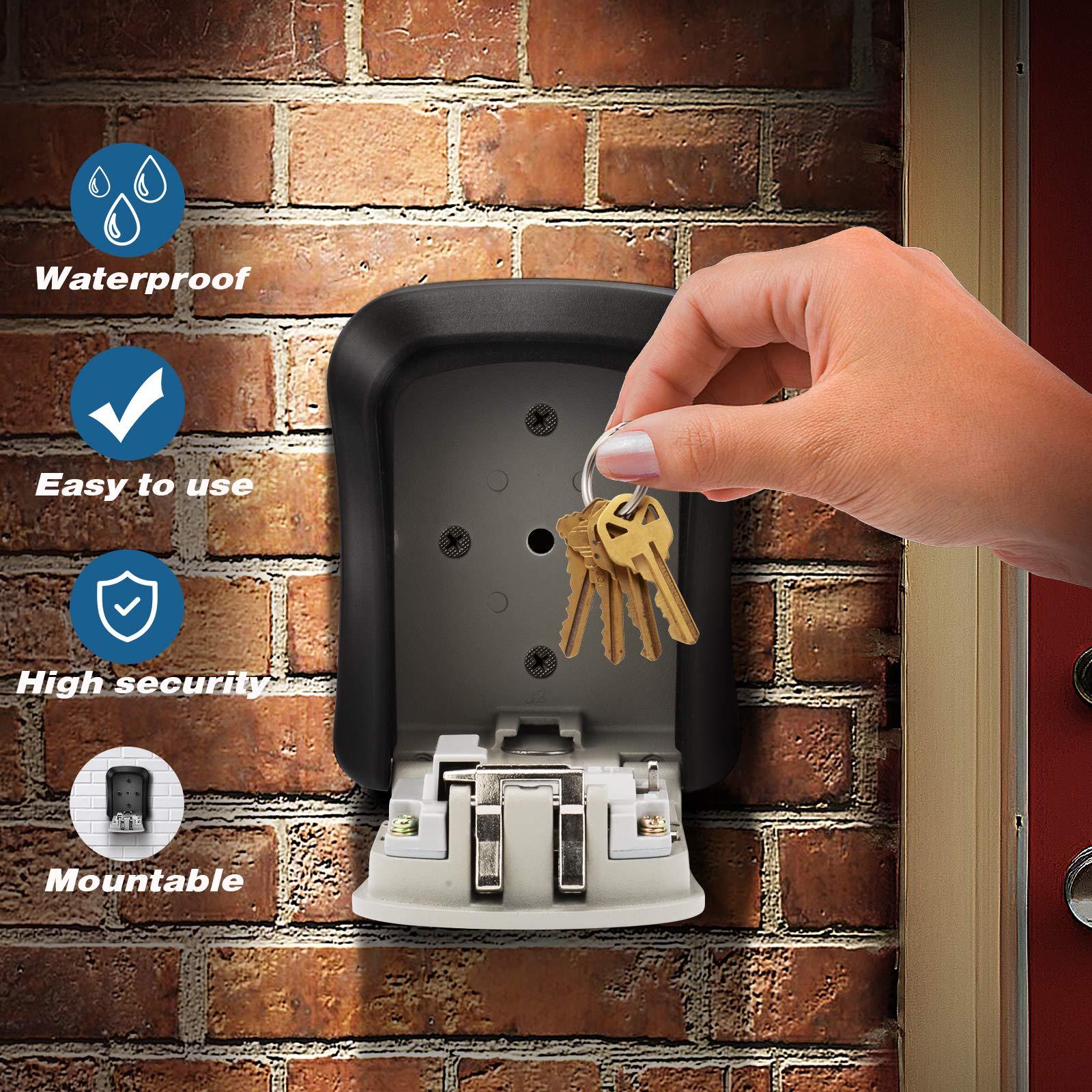 Wall Mount Key Lock Box with 4-Digit Code