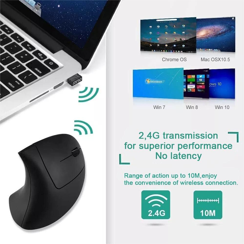 Ergonomic Wireless Vertical Mouse with Adjustable DPI Settings
