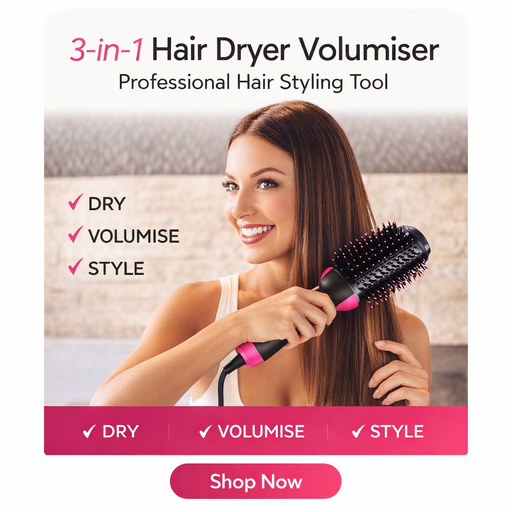 3 in 1 Hair Dryer Volumiser Professional Hair Styling Tool
