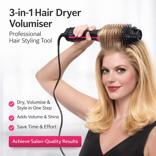 3 in 1 Hair Dryer Volumiser Professional Hair Styling Tool