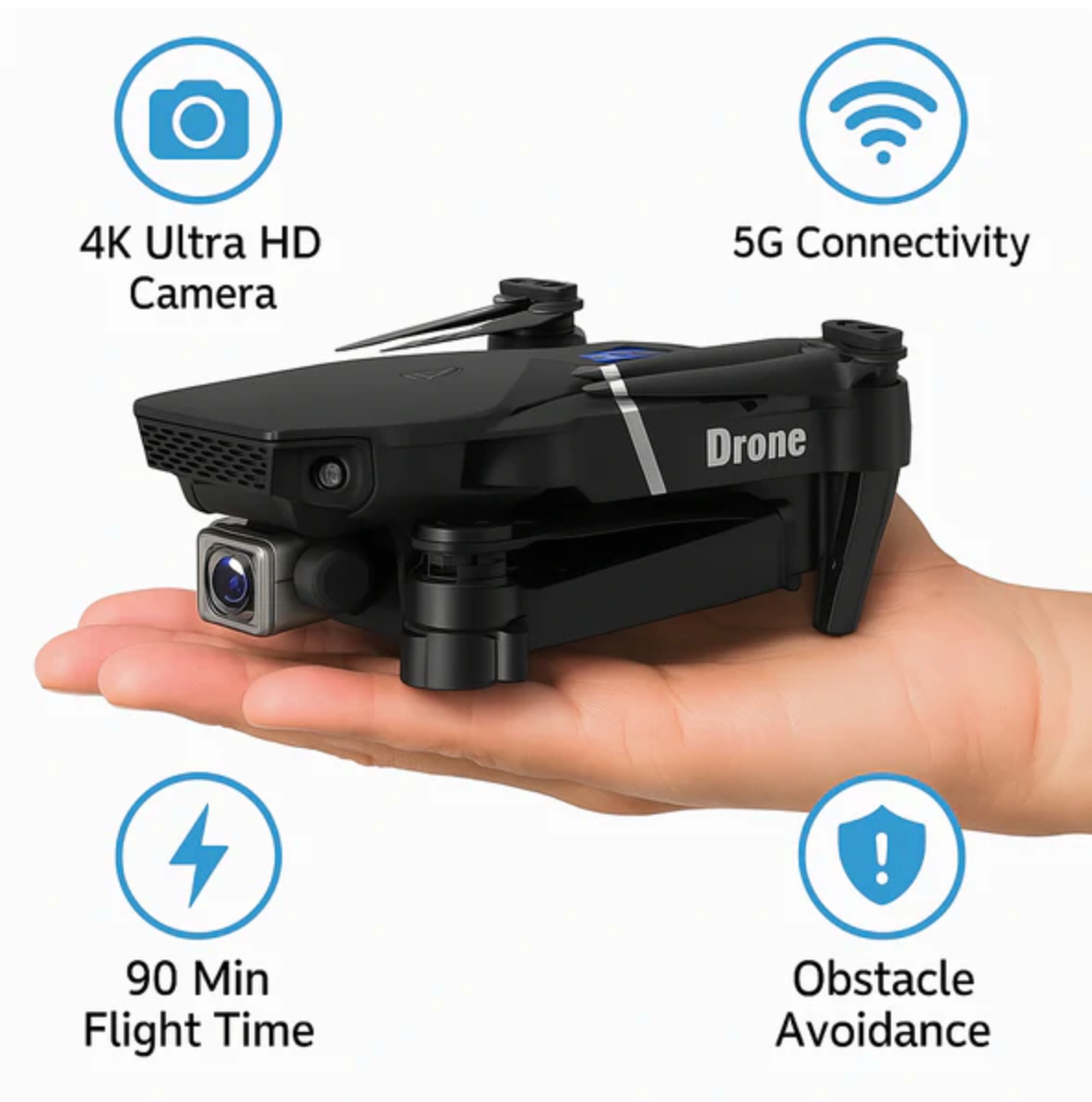 4K Pro 5G Professional Drone – Ultra HD Camera, GPS, Obstacle Avoidance, Long Flight Time
