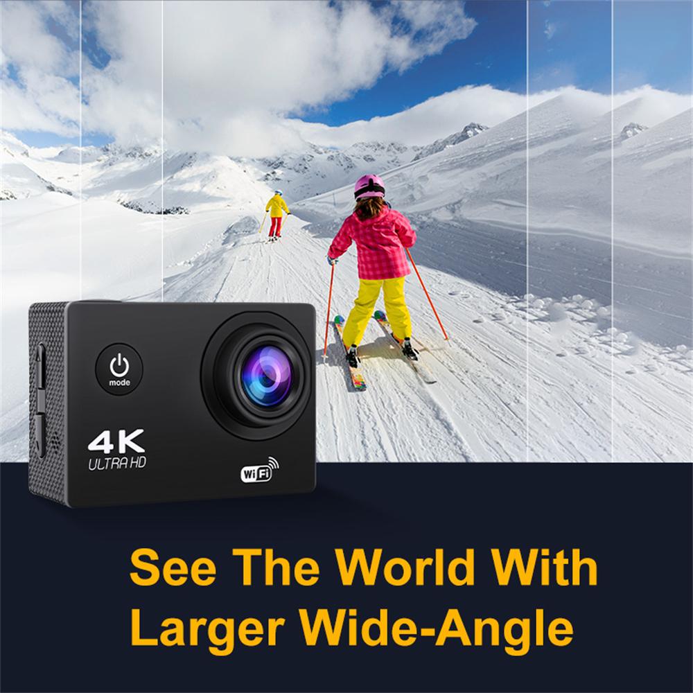 4K Waterproof Action Camera with WiFi & Helmet Mount