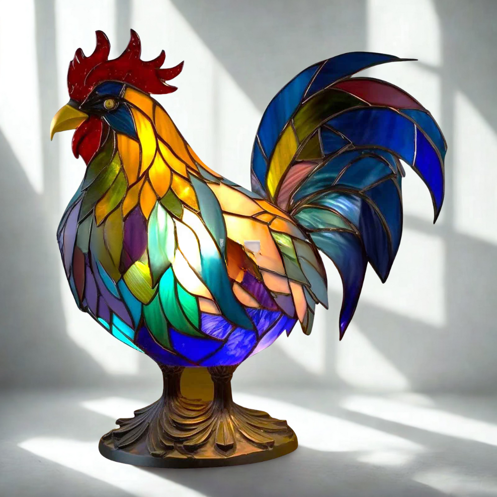 ArtLume Tiffany Animal Table Lamp | Handmade Glass Decorative Desk Light