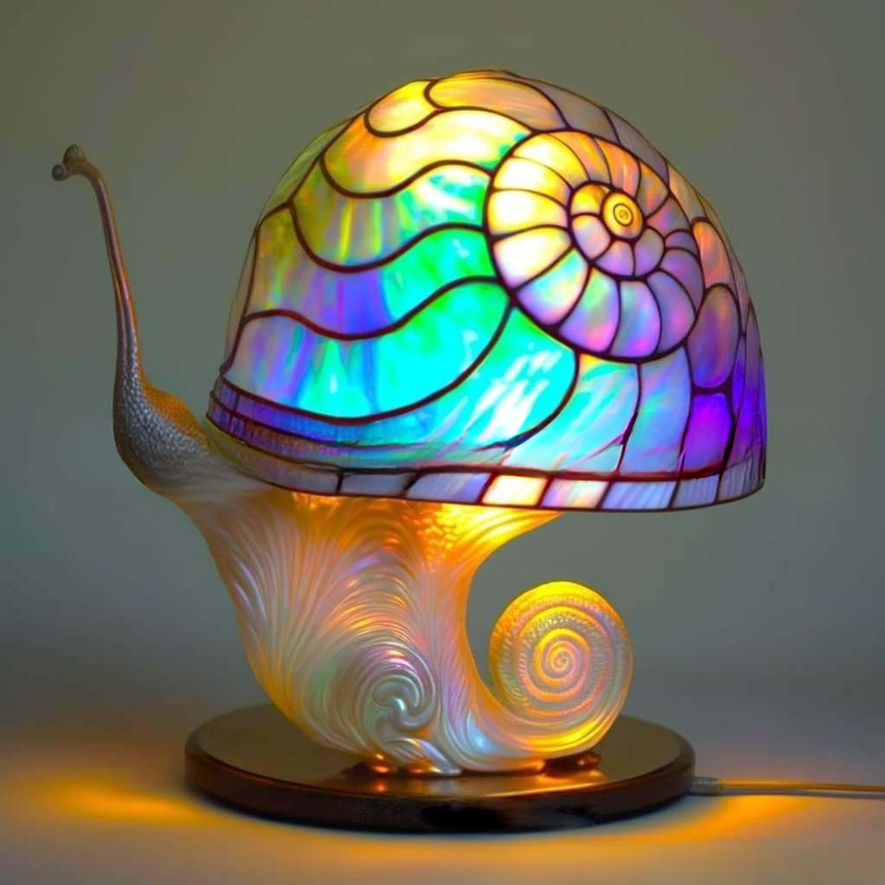 ArtLume Tiffany Animal Table Lamp | Handmade Glass Decorative Desk Light