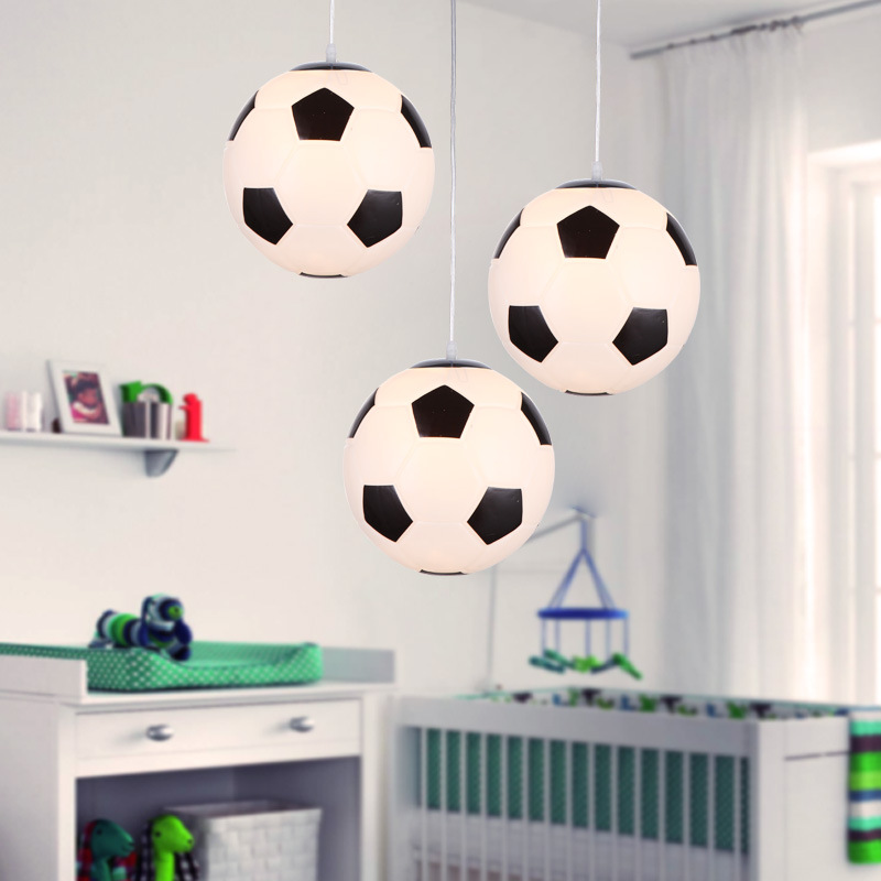 DreamBall LED Ceiling Light | Kids’ Football-Themed Glass Ceiling Lamp