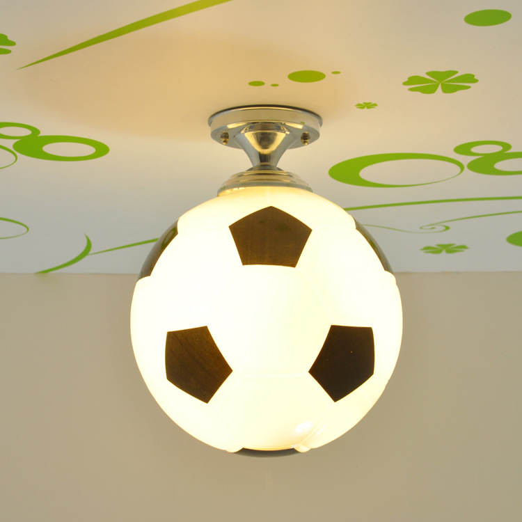 DreamBall LED Ceiling Light | Kids’ Football-Themed Glass Ceiling Lamp
