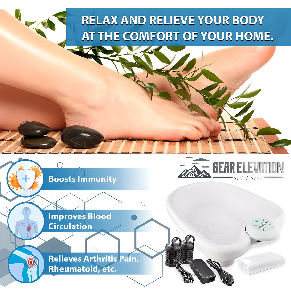 Ion Pure - Ionic Detox Foot Bath - Gear Elevation