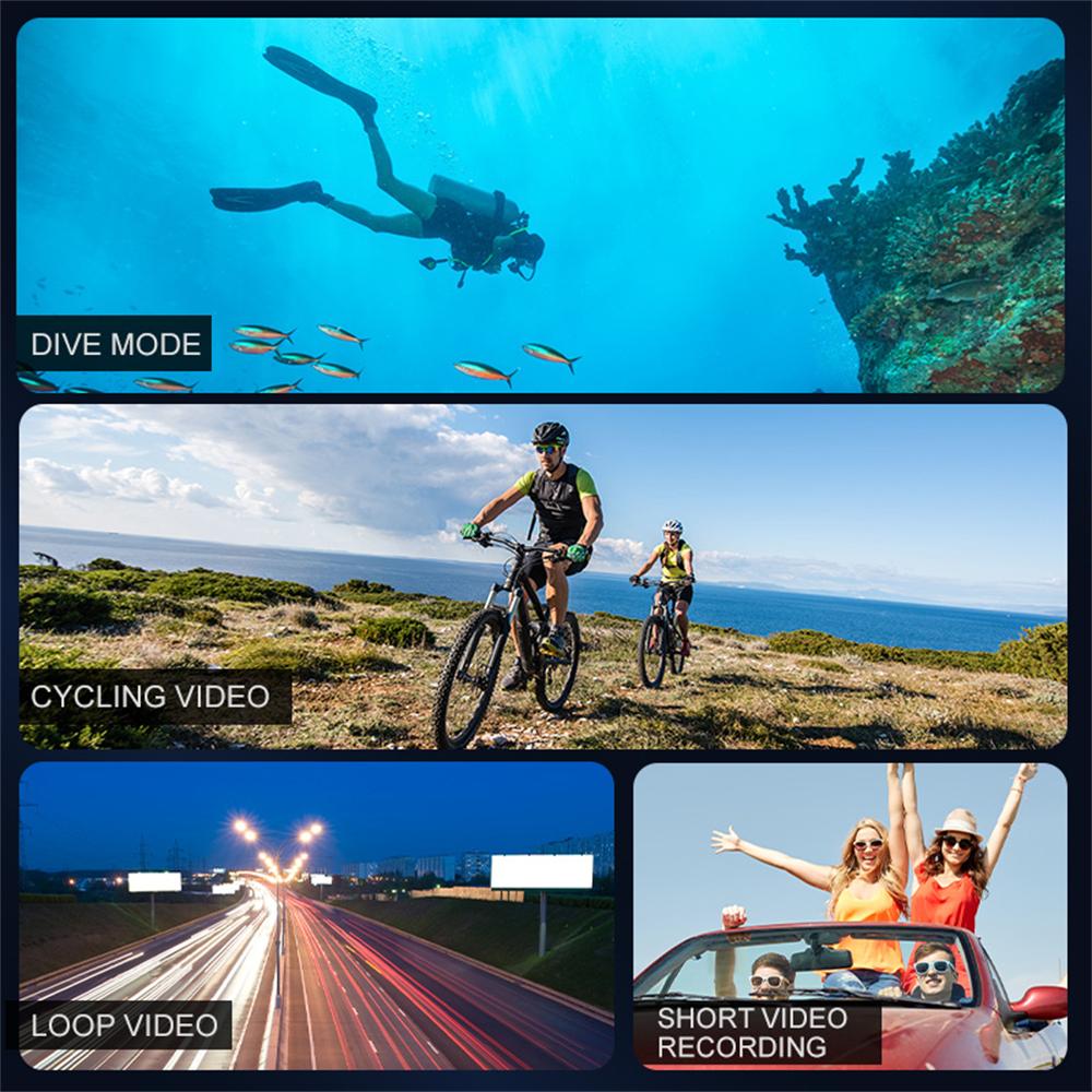4K Waterproof Action Camera with WiFi & Helmet Mount