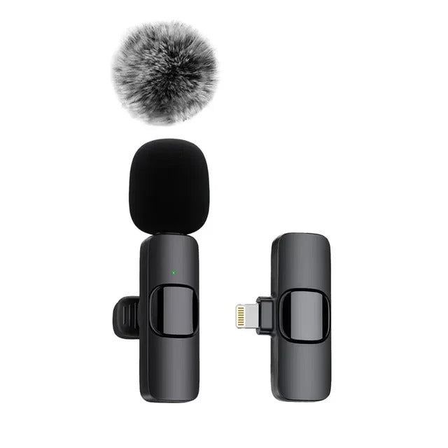 ClipMic Portable Wireless Lavalier Microphone – Noise Reduction & Plug-and-Play for iPhone & Android