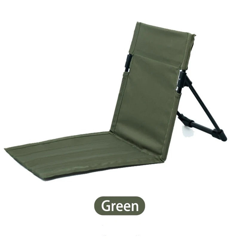 Portable Foldable Camping Chair with Backrest Cushion