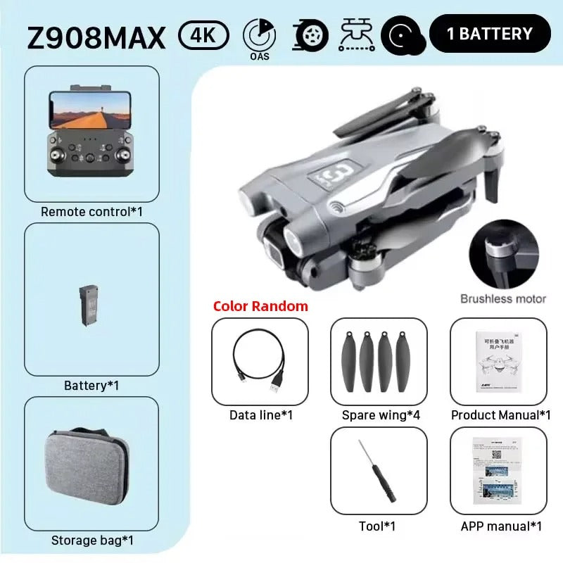 Foldable 4K ESC Camera Drone with Obstacle Avoidance