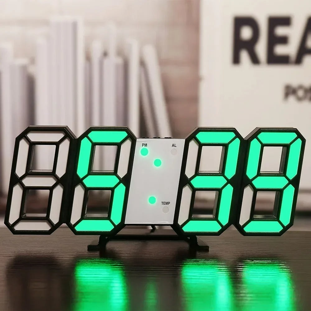3D Led Digital Alarm Clock with Temperature