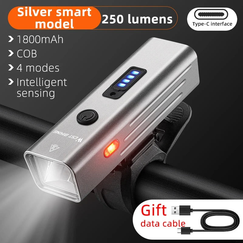 USB Rechargeable Bike Light Set – Front Headlight & Rear Warning Light