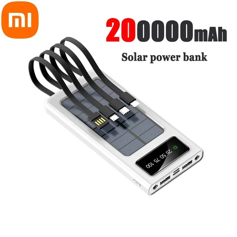 200000mAh Solar Power Bank – Fast Charging Portable Charger