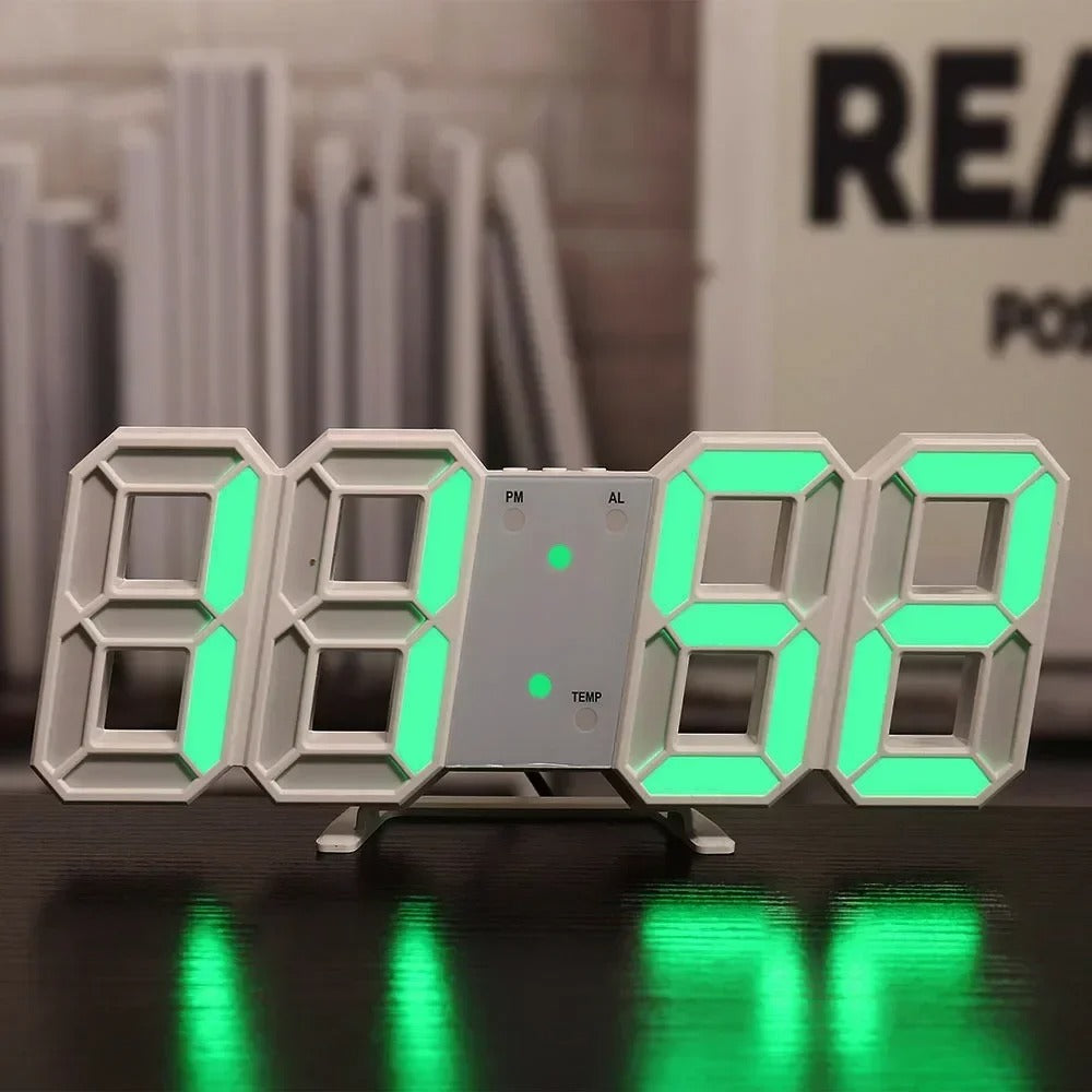 3D Led Digital Alarm Clock with Temperature