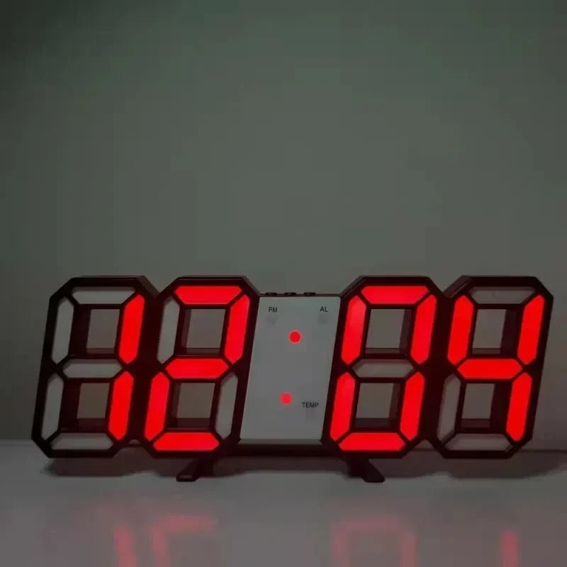 3D Led Digital Alarm Clock with Temperature