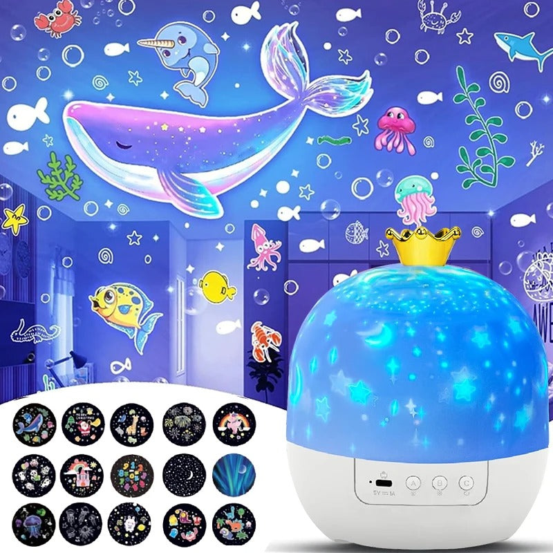 Rotating Star Projection Lamp