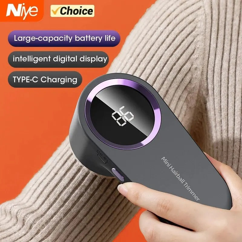 LED Digital Lint Remover – Rechargeable Fabric Shaver