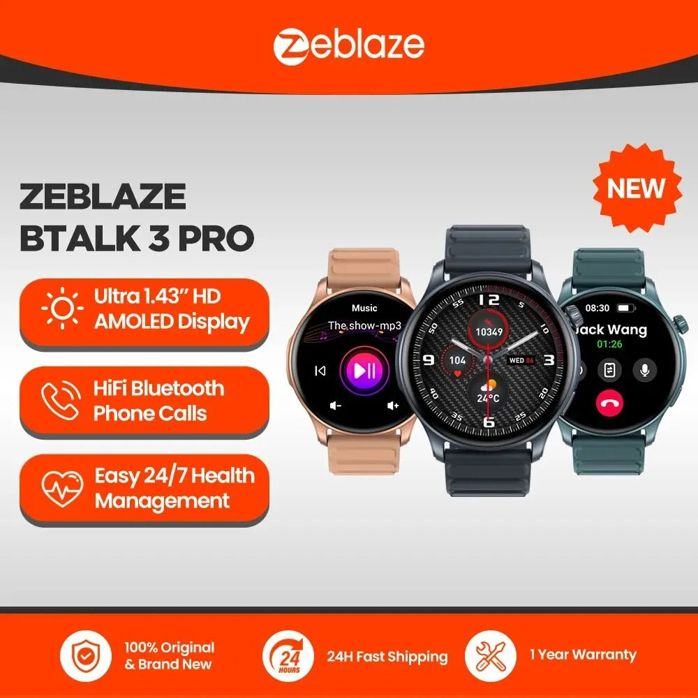 3 PRO Smartwatch with AMOLED Display and Bluetooth Calling