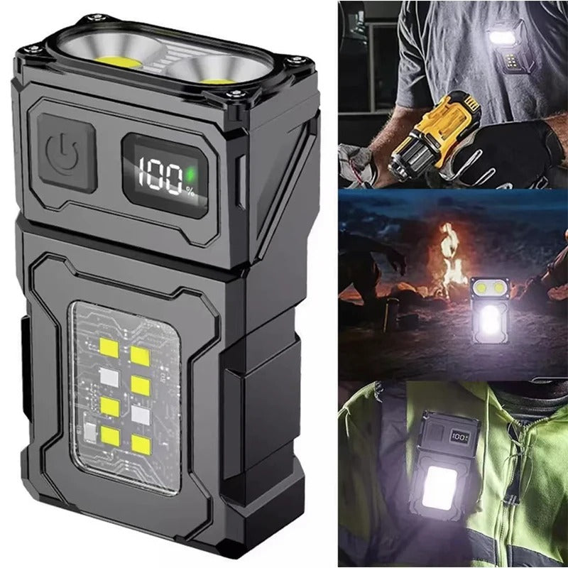 Mini Magnetic USB Rechargeable LED Flashlight – Super Bright