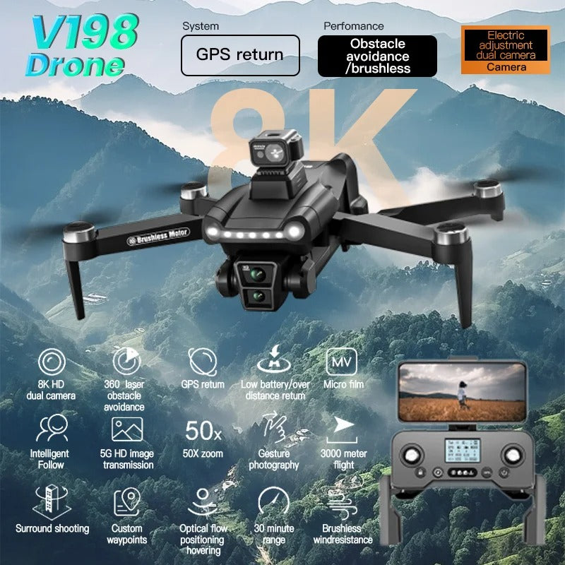 Dual Camera 1080P HD Foldable FPV Drone