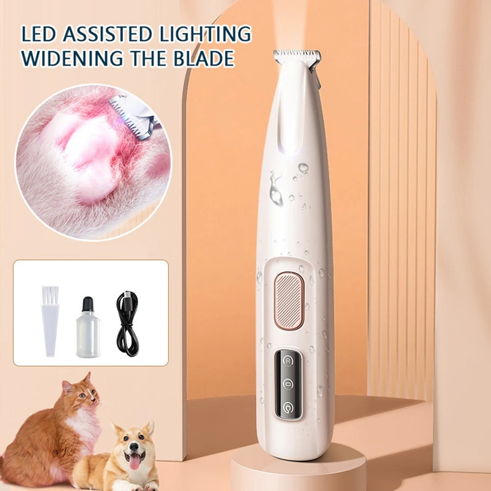 LED Pet Paw Trimmer with Rechargeable Cordless Nail Grinder