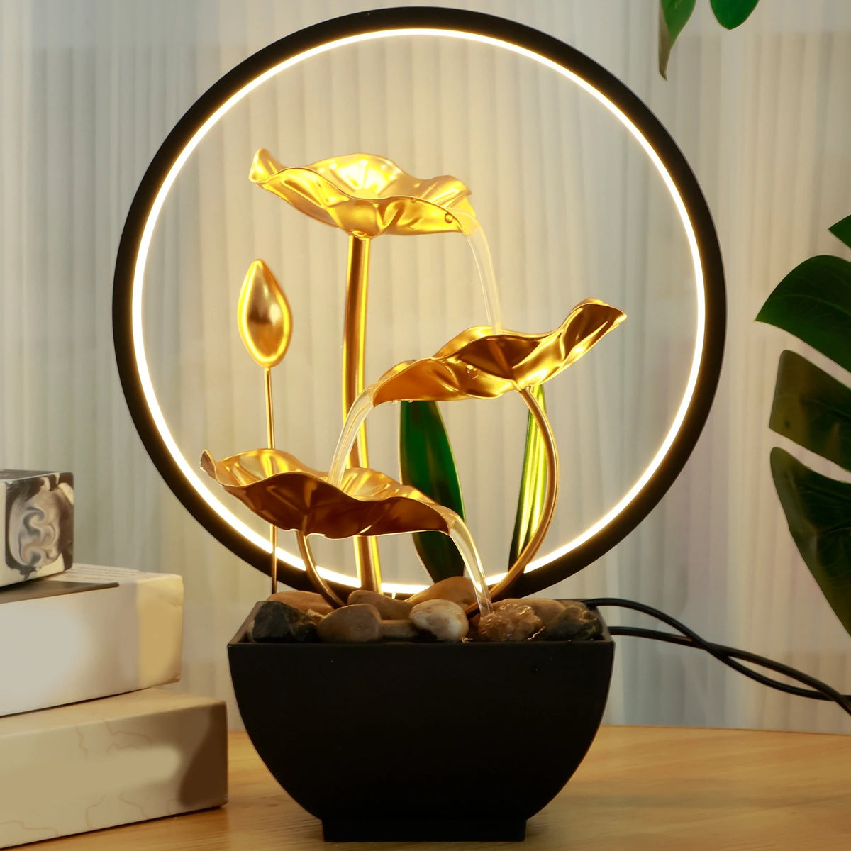 LED Waterfall Table Fountain